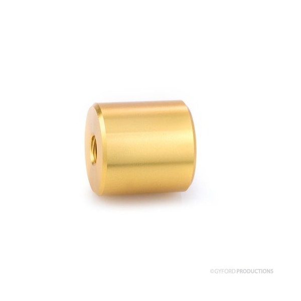 Gyford Round Standoffs, 5/16"-18 Thrd Sz, 1-1/2 in Bd L, Aluminum Brass Anodized, 1 in OD SO-9150BR - main